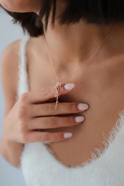 Flower Name Necklace
